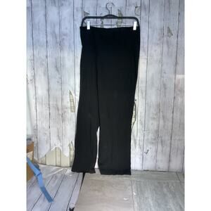 Conrad C Petite Pants Ladies Large Black Pull On Waist Straight Leg